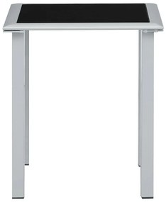 Espreguiçadeiras com mesa 2 pcs alumínio cor creme