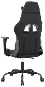 Cadeira gaming de massagens couro artificial preto