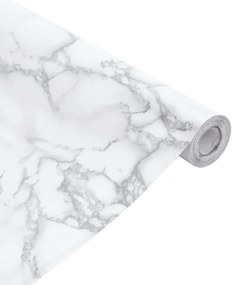 Autocolante para móveis branco mármore 90x500 cm PVC