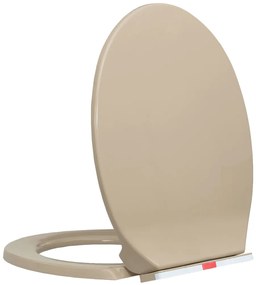 Tampo sanita oval fecho suave e remoção rápida cor bege