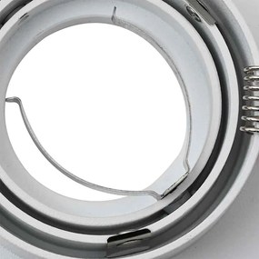 Holofotes Embutidos 6 pcs Quadrado GU10 Branco 91x91 mm