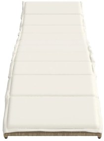 Espreguiçadeiras com mesa 2 pcs vime PE bege