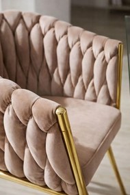 Cadeira Widny Golden Veludo - Champanhe