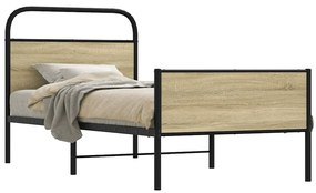 Estrutura cama s/ colchão derivados de madeira carvalho sonoma