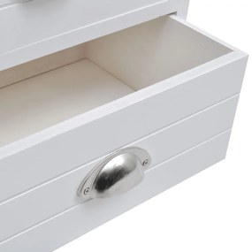Mesas de cabeceira estilo francês 2 pcs branco