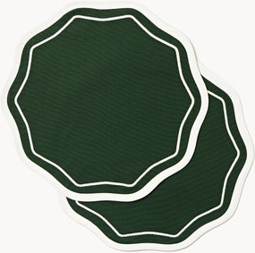 Individuais de mesa redondos de Natal com rebordos ondulados Amela, conjunto de 2