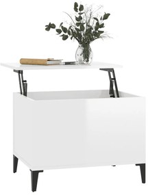 Mesa centro 60x44,5x45 cm derivados de madeira branco brilhante