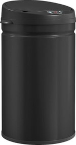 Balde de Lixo de Cozinha Automático 30 L em Aço Inoxidável Sensor Infravermelhos Fecho Automático 32x30,5x51 cm Preto