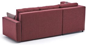 Sofá-Cama de Canto Ece – Vermelho Claret – 242x88x90 cm