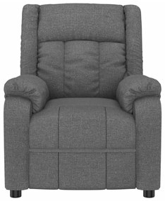Poltrona de massagens elétrica tecido cinza-escuro