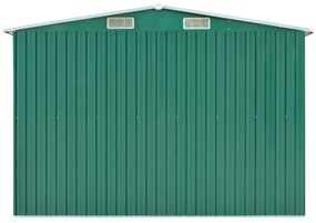 Abrigo de jardim 257x990x181 cm aço galvanizado verde