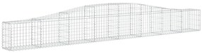 Cestos gabião arqueados 9 pcs 400x30x40/60 cm ferro galvanizado