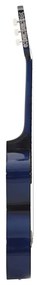 12 pcs conjunto de guitarra clássica com 6 cordas 38" azul