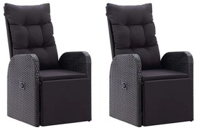 7 pcs conjunto de jantar para jardim preto