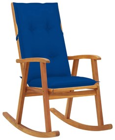 3064204 vidaXL Cadeira de baloiço com almofadões madeira de acácia maciça