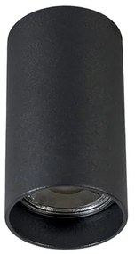 Conjunto de 4 focos de superfície modernos pretos 5,5cm GU10 50mm - Tuba