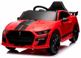 Carro elétrico para crianças Ford Shelby Mustang GT 500 Controlo remoto 2,4 GHz, Entrada USB, Luzes LED, Motor 2 x 30W, Licença ORIGINAL Vermelho