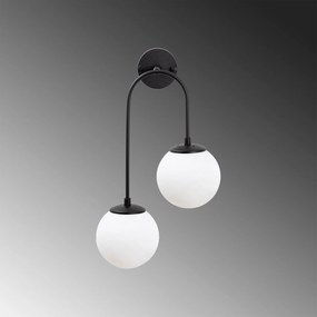 Candeeiro de Parede Jewel – Preto e Branco – 30 x 24 cm