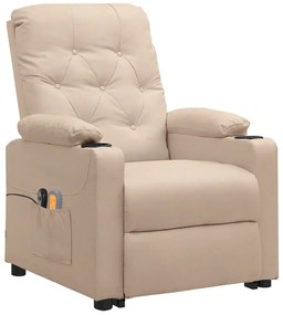 Poltrona de massagens tecido cor creme