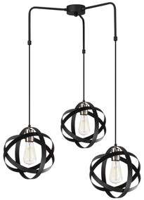 Chandelier Gezegen – Preto Níquel – 53 cm diâmetro, 100 cm altura
