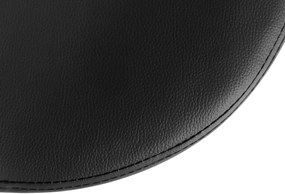 Banco de bar Ponte em couro sintético e com estrutura branca 38,5 x 60-81 x 38,5 cm Preto