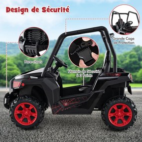 Carro elétrico infantil com controle remoto 2.4G 24V veículos elétricos UTV para crianças a partir de 3 anos verde