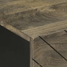 Mesa de centro 100x54x40 cm madeira de mangueira maciça preto