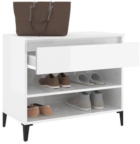 Sapateira 70x36x60 cm derivados de madeira branco brilhante