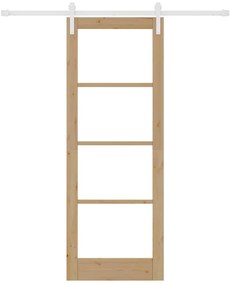 Porta Deslizante com Conjunto de Acessórios 'ORKDAL'Madeira Sólida &amp; V