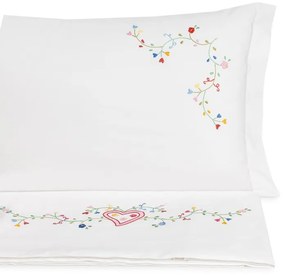 Cama 200x200 cm - Jogo de lençóis bordados da lixa - 100% algodão percal 200 fios: cama 200cm - 1 lençol superior 280 x 280 cm + 1 lençol capa ajustável 200 x 200 + 28 cm + 2 fronha almofada 50x70 cm