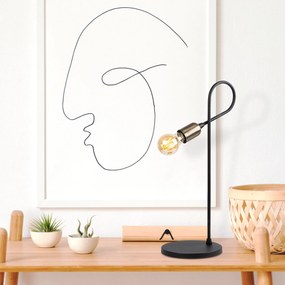 Candeeiro de Mesa Viraj – Preto – 18 x 27 cm