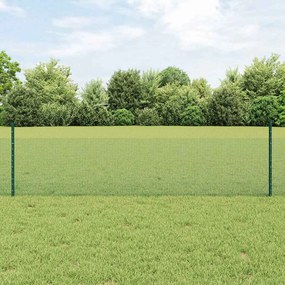 vidaXL Cerca de Arame Soldado com 44 Postes U Verde 0.5x100 m Aço