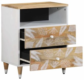 Mesa de cabeceira 50x33x60 cm madeira de mangueira maciça