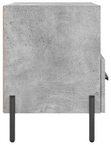 Mesas de cabeceira 2pcs derivados de madeira cinza cimento