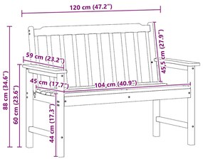 Banco de Jardim Branco 120 cm HDPE