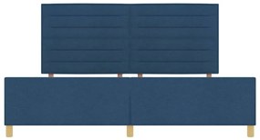 Cama vidaXL Azul 200x200 cm Tecido