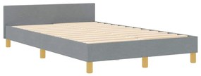 Estrutura de Cama Cinza Claro 120x200 cm Tecido