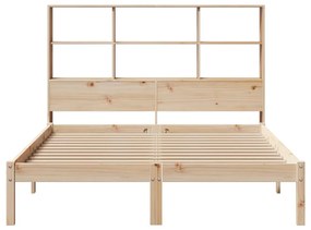Cama com estante sem colchão 120x190 cm pinho maciço