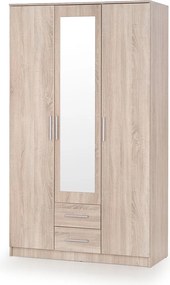Roupeiro Cirveso 119, Carvalho sonoma, 205x120x52cm, 97.6 kg, Portas para roupeiro: Com dobradiças, Número de prateleiras: 5, Número de prateleiras: 5