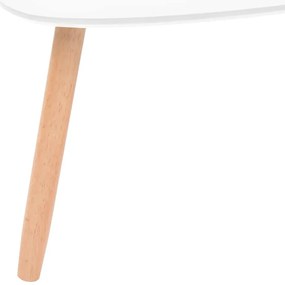 Conjunto mesas de centro 2 pcs pinho maciço branco