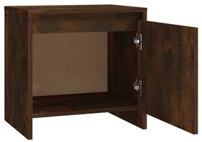 Mesa cabeceira 45x34x44,5cm derivados madeira carvalho fumado