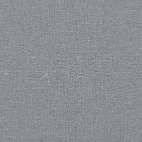 2 pcs conjunto de sofás com almofadões tecido cinzento-claro