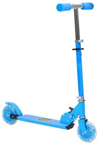 vidaXL Trotinete infantil com 2 rodas guiador ajustável alumínio azul
