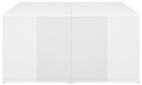 Mesas de centro 4pcs 33x33x33 cm contraplacado branco brilhante