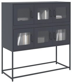 vidaXL Aparador 100,5x39x107 cm aço laminado a frio antracite