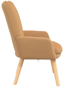 Poltrona Relaxante vidaXL Bege em Tecido Tipo Lã Curly