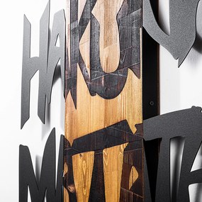 Acessório Decorativo de Parede Hakuna Matata 5 – Preto e Nogueira Clar