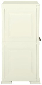 Armário de plástico 79x43x85,5cm design de madeira cor baunilha