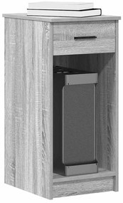 vidaXL Suporte torre de computador com gaveta 35x45x77 cm cinza sonoma