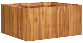vidaXL Vaso/floreira de jardim 100x100x50 cm madeira de acácia maciça